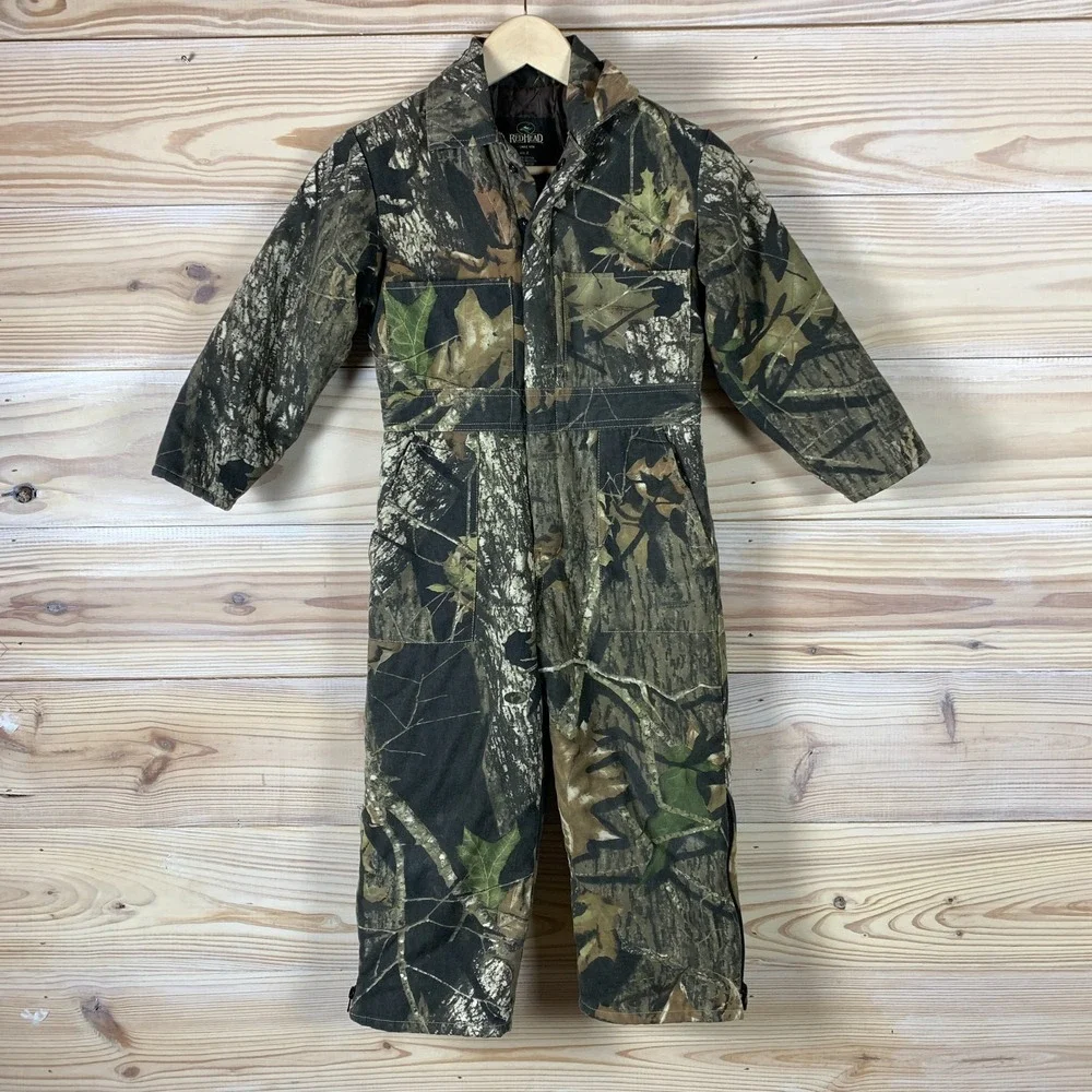 Redhead Kids 8 Insulated Coverall Mossy Oak Breakup Camo Hunting Camp‎ Ranch